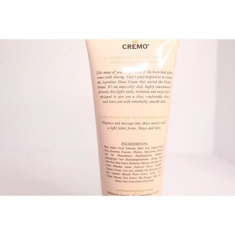 Cremo Moisturizing Shave Cream Jasmine Tuberose Concentrated Formula 6 fl oz New